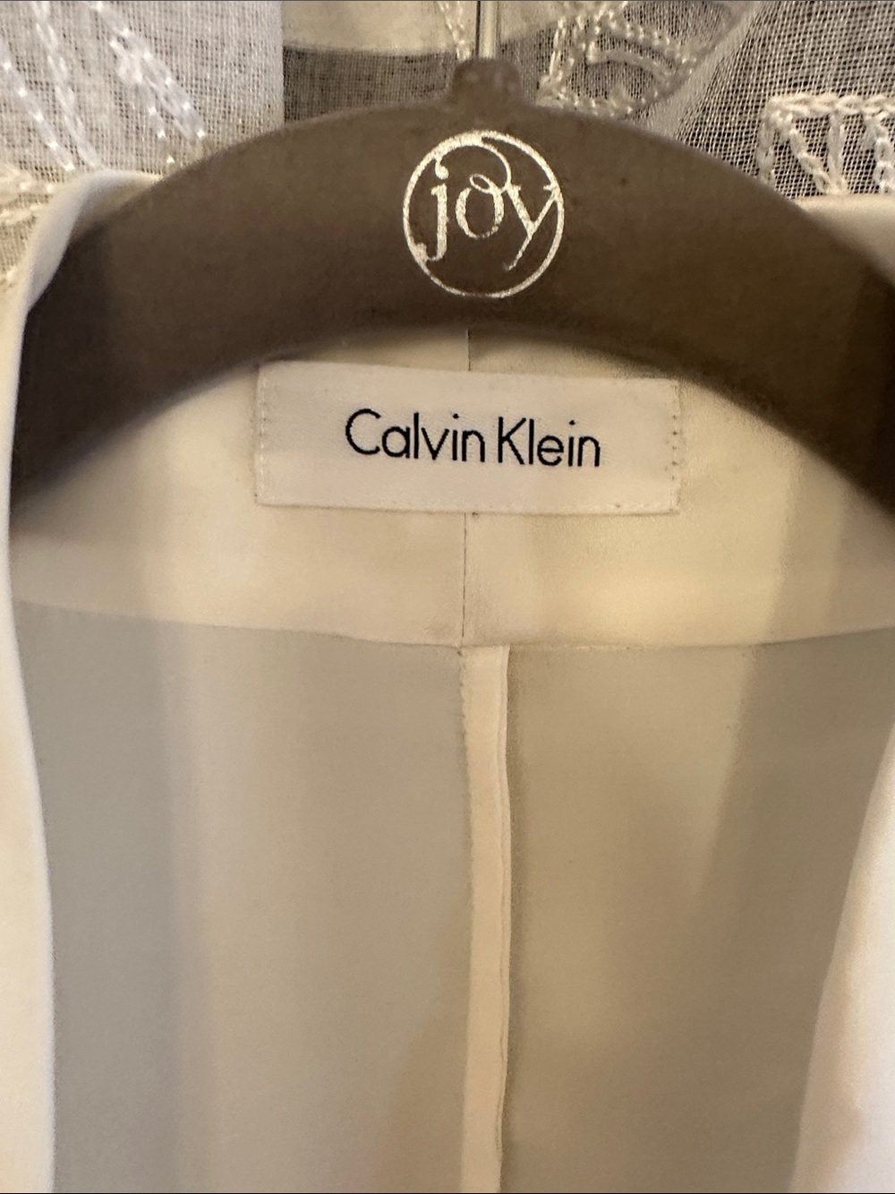 Calvin Klein Ivory Sleeveless Cowl Neck Blouse - Picture 2 of 6